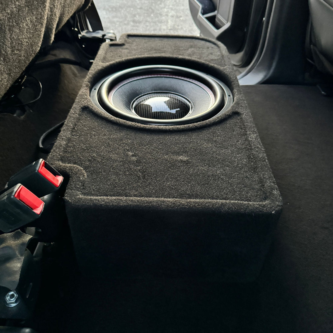 Direct Fit Single Audiomobile Encore 15 Loaded Subwoofer Enclosure | Ford F150/250|Proline X|Audio Intensity