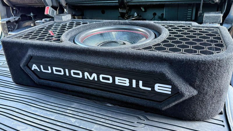 Direct Fit Single Audiomobile Encore 15 Loaded Subwoofer Enclosure | Ford F150/250|Proline X|Audio Intensity