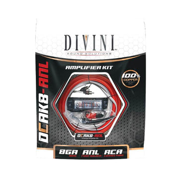 Divini DCAK8-ANL 8 gauge amplifier kit package, 100% OFC copper