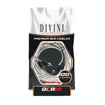 Divini DCR premium RCA cables package, 100% copper, 12 ft version shown