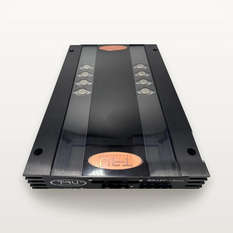 TRU Technology Billet B22-A v2.5 two-channel Class A amplifier with copper badging