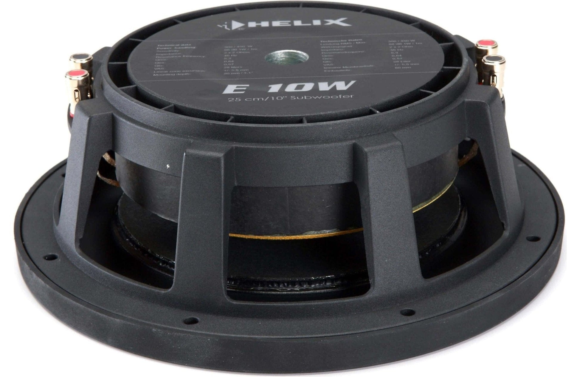 Helix Closeout Helix Esprit E10W Shallow-mount 10" subwoofer with dual 2-ohm voice coils