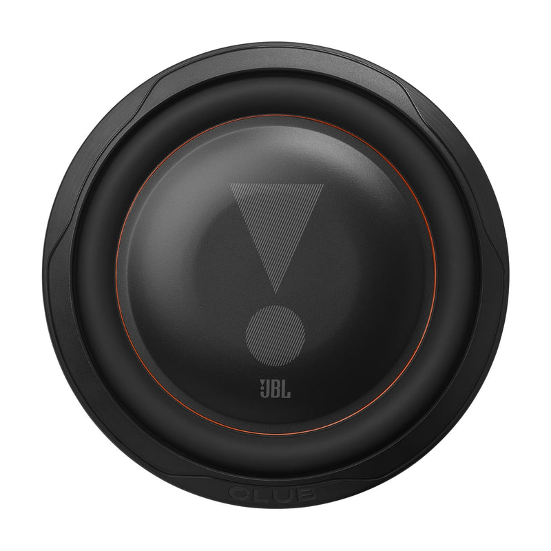 Front view of the JBL Club 102SL showing the aluminum cone and rubber surround