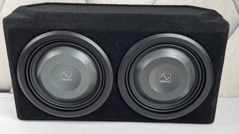 Loaded Dual Wavtech thinPRO12 Subwoofers - Proline - X Micro Series Sealed Enclosure|Audio Intensity|Audio Intensity