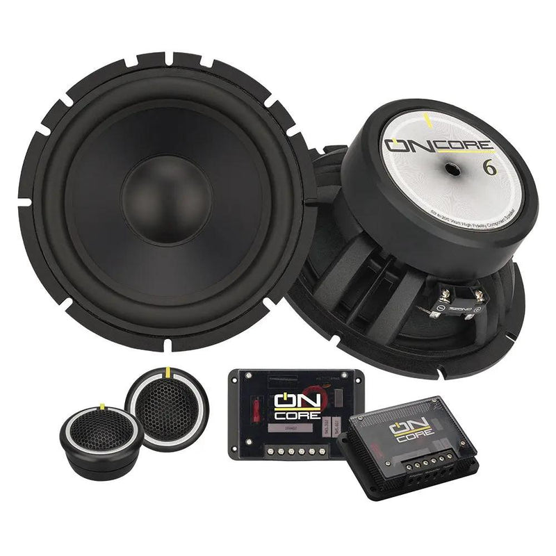 OnCore ON6 6.5" 2 - Way Component Speaker Kit - High - Performance 150W Peak Audiophile Speakers - Oncore Component System for car audio systems