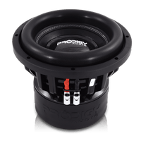 Prodigy Audio subwoofer on a white background