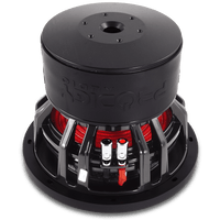 Car subwoofer with visible brand logo on a white background