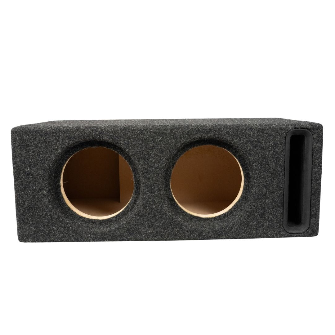 dual 6.5 subwoofer box-front