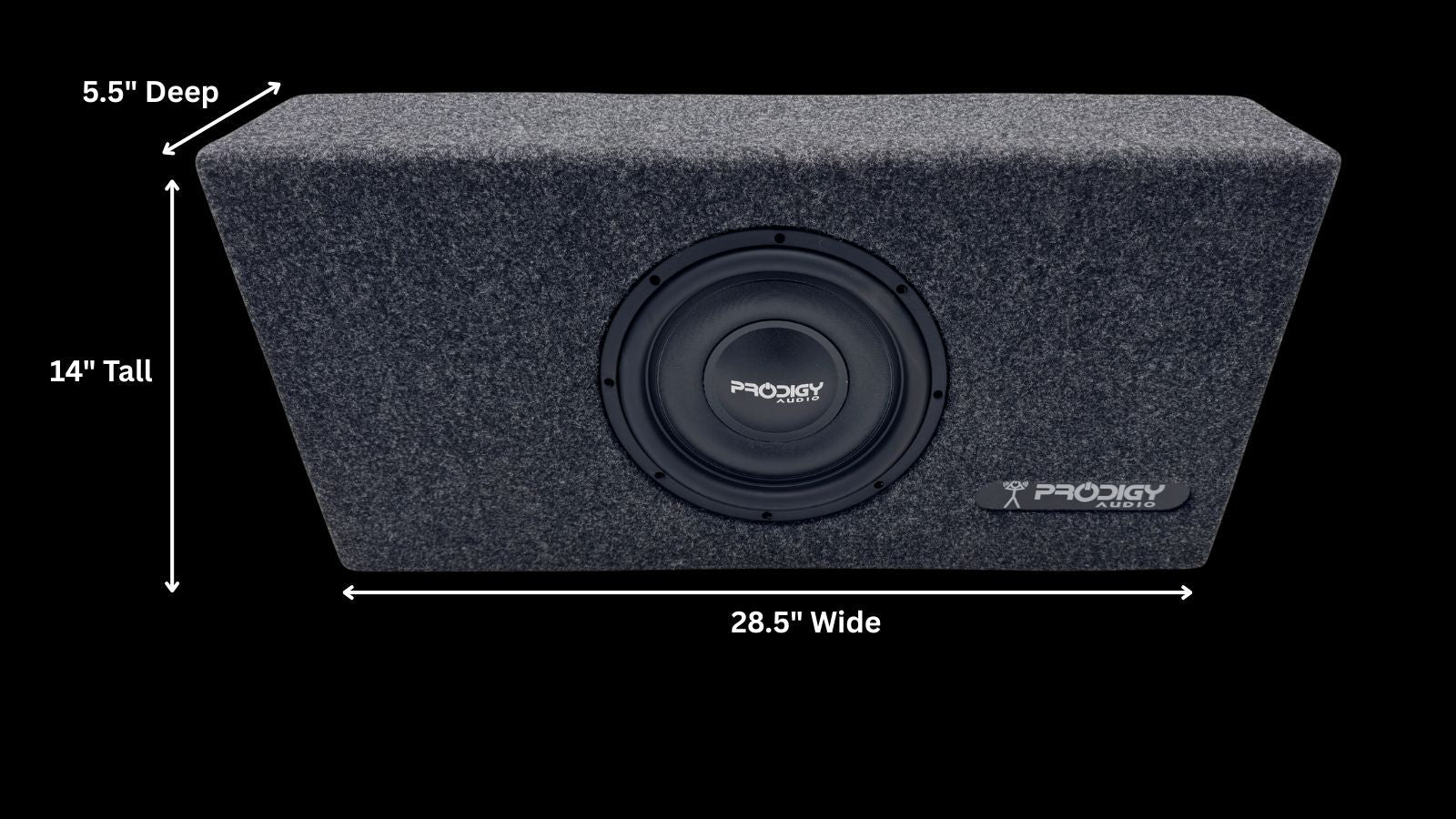 Proline - X Sealed 10" Enclosure – Loaded with Prodigy Audio NB3 - Proline X Subwoofer Enclosures for car audio systems