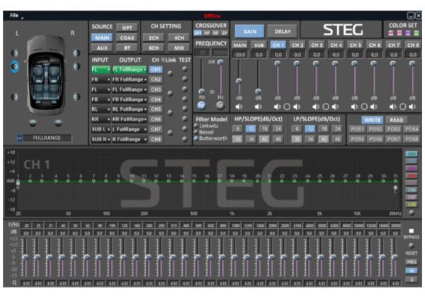 Steg SDSP6 6 - Channel DSP Amplifier - High - End Digital Signal Processor with Built - In Class D Amplification - Steg DSP for car audio systems