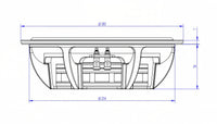 Stereo Integrity BM-11 mechanical drawing of the side profile with dimensions