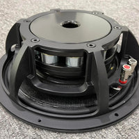Stereo Integrity BM-11 rear three-quarter view of the neodymium motor, cast basket and terminals