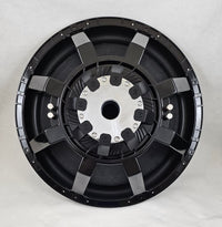 Stereo Integrity HFS-24 rear view of the motor with black anodized coupling arms