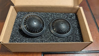 Stereo Integrity M22 tweeter pair in the retail box with foam insert