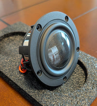 Stereo Integrity M350 Carbon midrange, angled front view with the lead wires