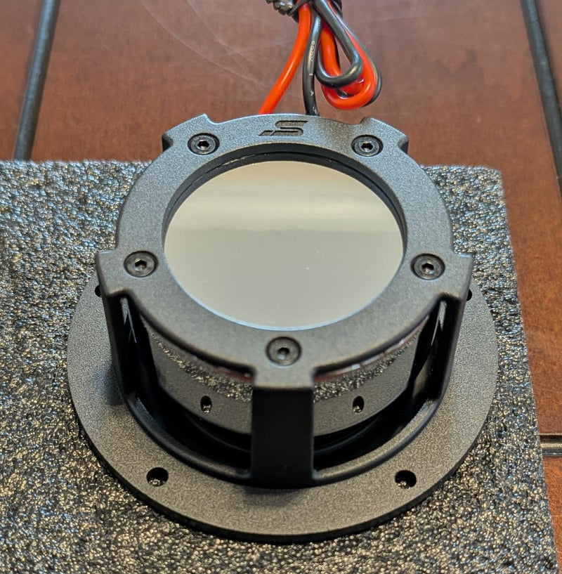 Stereo Integrity M350 Carbon midrange, rear view of the motor through the basket