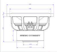 Stereo Integrity SQL 12 Series 2 mechanical drawing with dimensions