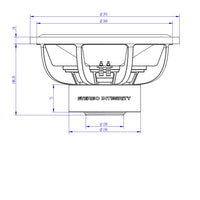 Stereo Integrity SQL 15 Series 2 mechanical drawing with dimensions