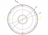Stereo Integrity TM8 front mounting drawing with bolt circle