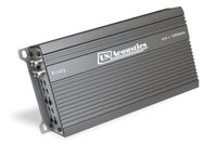 US Acoustics Kristy amplifier at an angle showing the RCA input end and mounting feet