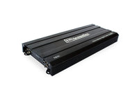 Black amplifier with brand logo on a white background