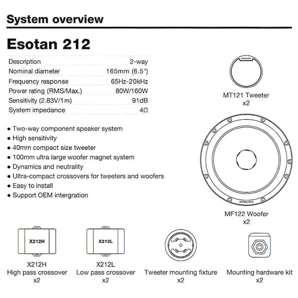 Dynaudio Esotan 212 2-Way Component System - alternate view