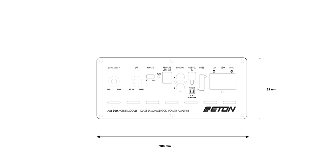 Eton AM300 1-Channel Amplifier, Class D|Eton|Audio Intensity