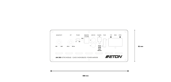 Eton AM300 1-Channel Amplifier, Class D - alternate view