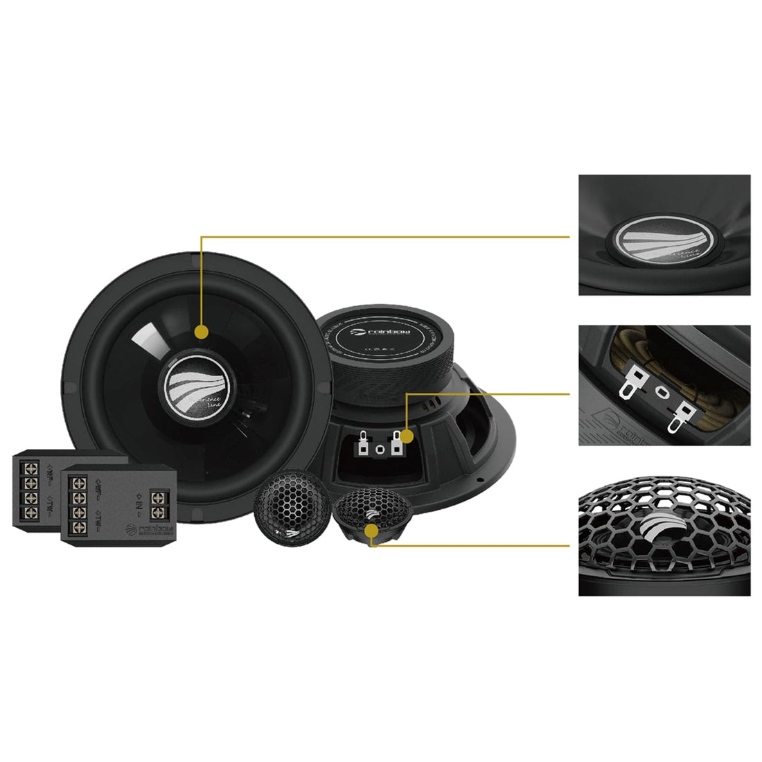 Rainbow Audio EL - C260S 6.5" 2 - Way Component Speakers Set|Rainbow|Audio Intensity