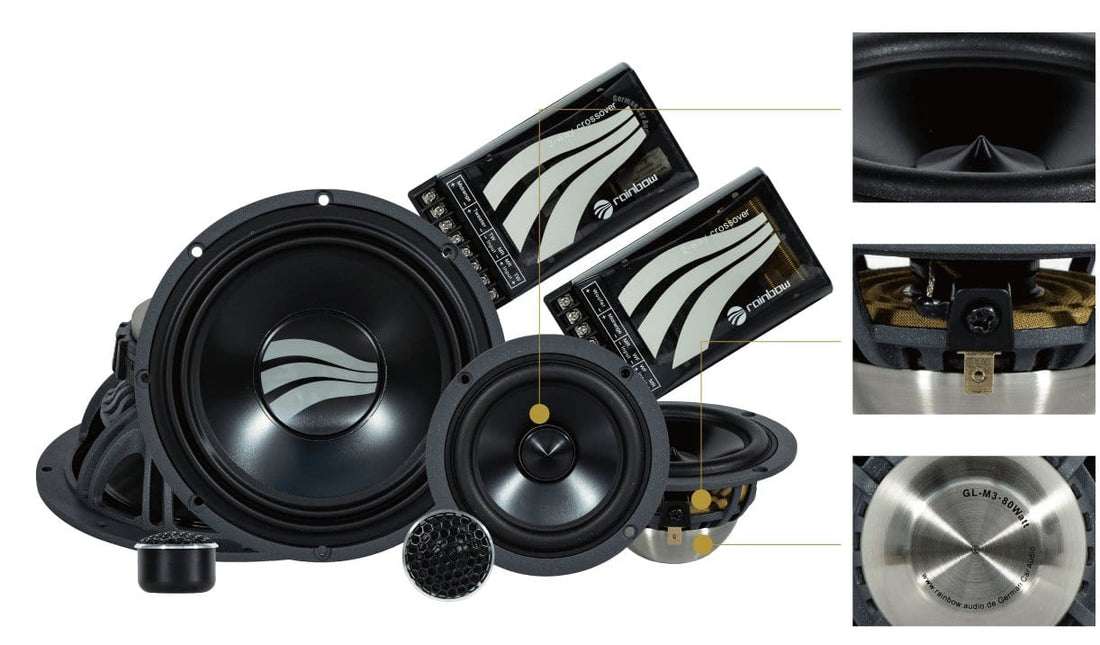 Rainbow Audio GL - C6.3 3 way 6.5" / 3" / 20mm Component Set|Rainbow|Audio Intensity